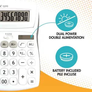 Kalkulator biurkowy z regulowanym kątem ekranu Lexibook image-3