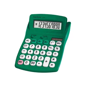 Green desktop calculator 10 digits Lexibook image-0