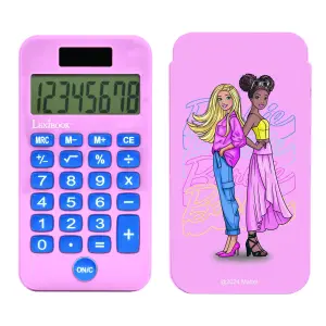 8-digit pocket calculator with protective cover Lexibook Barbie image-0