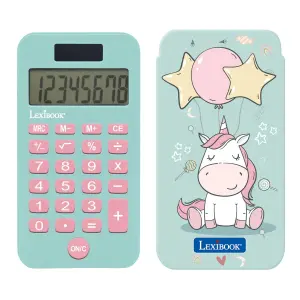 8-digit pocket calculator with protective cover Lexibook Licorne image-1