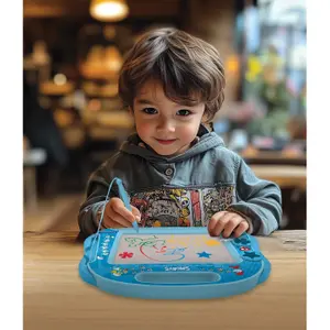 Pizarrinha mágica formato A5 com acessórios magnéticos para desenhar Lexibook Schtroumpfs image-3