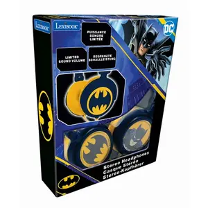 Folding wired stereo headphones with volume limit Lexibook Batman image-3