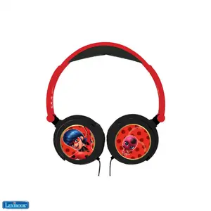 miraculous foldable wired stereo headphones + volume control Lexibook image-0