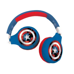 2-in-1 Bluetooth Wired Headphones, Comfortable and Foldable with Audio Limitation Lexibook Avengers image-0
