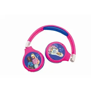 2-in-1 Bluetooth and Wired Headphones Comfortable and Foldable with Volume Limiter Lexibook Barbie image-3