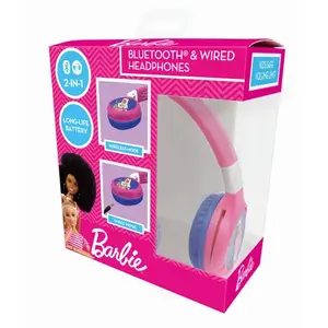 2-in-1 Bluetooth and Wired Headphones Comfortable and Foldable with Volume Limiter Lexibook Barbie image-4