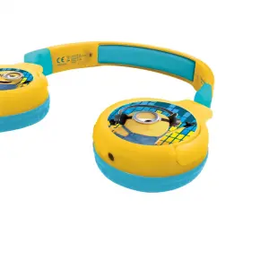 2-in-1 Bluetooth and Wired Headphones Comfortable and Foldable with Volume Limiter Lexibook Les Minions image-2