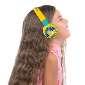 2-in-1 Bluetooth and Wired Headphones Comfortable and Foldable with Volume Limiter Lexibook Les Minions image-1