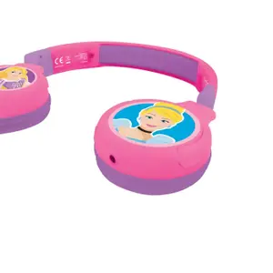 2-in-1 Bluetooth and Wired Headphones Comfortable and Foldable with Volume Limiter Lexibook Disney Princesse image-3