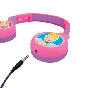 2-in-1 Bluetooth and Wired Headphones Comfortable and Foldable with Volume Limiter Lexibook Disney Princesse image-4