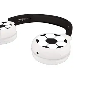 2-in-1 Bluetooth and Wired Headphones Comfortable and Foldable with Volume Limiter Lexibook Football image-1