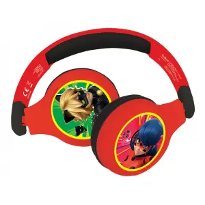 2-in-1 Bluetooth and Wired Headphones Comfortable and Foldable with Volume Limiter Lexibook Miraculous image-1