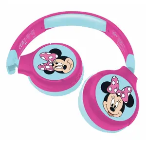2-in-1 Bluetooth and Wired Headphones Comfortable and Foldable with Volume Limiter Lexibook Minnie Mouse image-0
