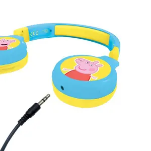 Casque audio 2 en 1 bluetooth et Filaire confortable et pliable avec limitation de son Lexibook Peppa Pig image-1