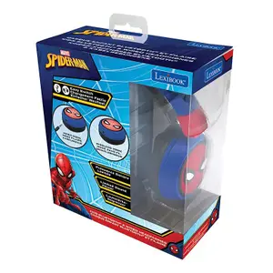 2-in-1 Bluetooth and Wired Headphones Comfortable and Foldable with Volume Limiter Lexibook SpiderMan image-1