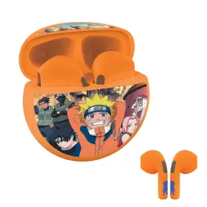 Écouteurs bluetooth avec étui de chargement et de rangement Lexibook Naruto image-0