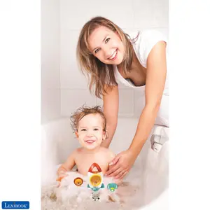 Rocket bath toy set with 3 soft animals Lexibook image-1