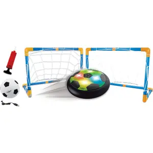 Outdoor hover football disc with 2 goal nets, 1 ball and a rechargeable pump, luminous foam Lexibook AeroFoot image-0