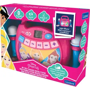 Głośnik Bluetooth z efektami świetlnymi, mikrofonami i wbudowaną baterią ładowalną Lexibook Disney Princesses image-2