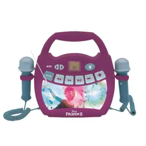 Enceinte Bluetooth avec effets lumineux, micros et batterie rechargeable Lexibook La Reine des Neiges image-1