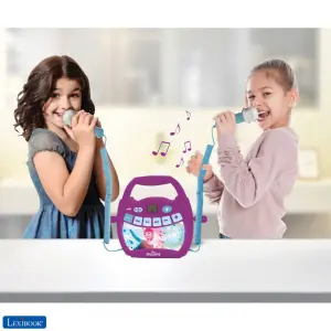 Enceinte Bluetooth avec effets lumineux, micros et batterie rechargeable Lexibook La Reine des Neiges image-2