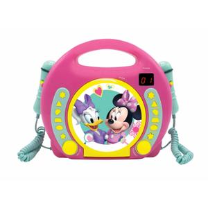 rcdk100mn-kit-musicale-lettore-cd-portatile-2-microfoni-disney-minnie-lexibook-rosa-26-3x10x20-9-cm
