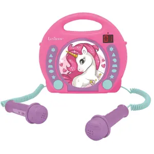 Kit de musique lecteur CD portable + 2 microphones coloris Licorne Lexibook image-2