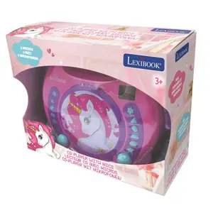 Kit de musique lecteur CD portable + 2 microphones coloris Licorne Lexibook image-4