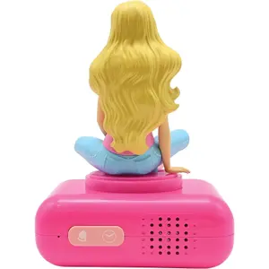 Digital alarm clock with luminous nightlight, 3d barbie, and sound effects Lexibook image-1