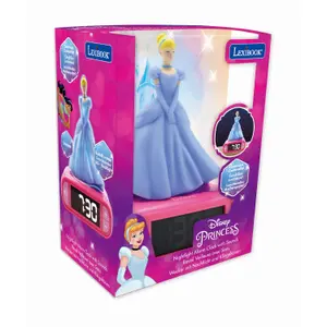 Cinderella princesses 3d design alarm clock with nightlight Lexibook image-3