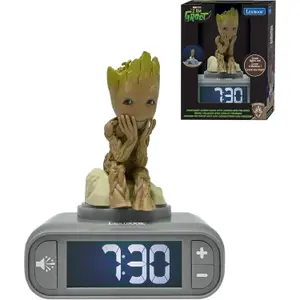 Alarm Clock - Night Light with Sound Effects for Kids Lexibook Groot image-0