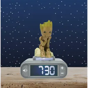 Alarm Clock - Night Light with Sound Effects for Kids Lexibook Groot image-1