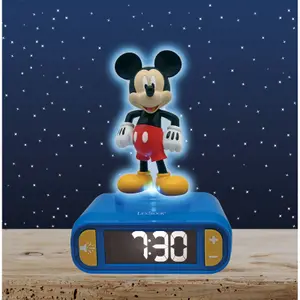 Digital alarm clock with night light and sound effects for kids Lexibook Mickey 3D image-3