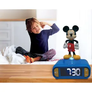 Digital alarm clock with night light and sound effects for kids Lexibook Mickey 3D image-4