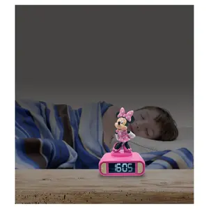 Sveglia digitale con luce notturna e effetti sonori per bambini Lexibook Minnie 3D image-3