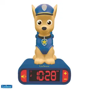 Alarm clock with 3d patrol chase design nightlight and sound effects Lexibook image-0
