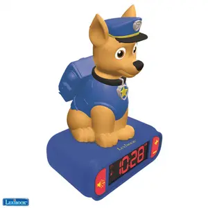 Alarm clock with 3d patrol chase design nightlight and sound effects Lexibook image-1