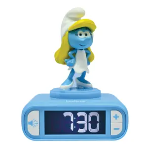 Night light alarm clock with sounds Lexibook Schtroumpfette image-0