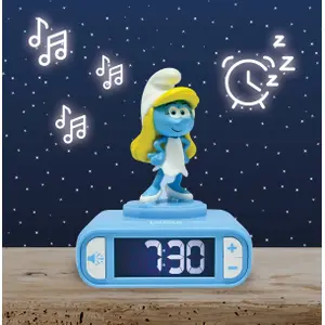 Night light alarm clock with sounds Lexibook Schtroumpfette image-3