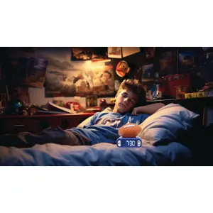 Digital alarm clock with night light 3D American football and sound effects for kids Lexibook image-3