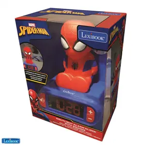 Alarm clock with 3d spiderman design nightlight and sound effects Lexibook image-1