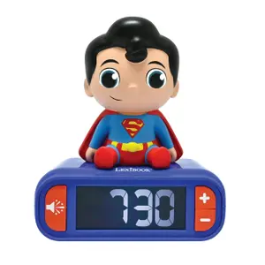 Night light alarm clock with sounds Lexibook Superman