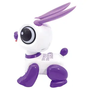 Jouet télécommandé Robot lapin avec effets lumineux et sonores, contrôle par claquement de main, répétition Lexibook Power Rabbit Mini image-1