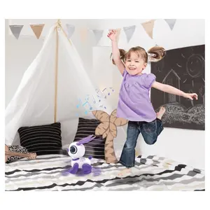 Jouet télécommandé Robot lapin avec effets lumineux et sonores, contrôle par claquement de main, répétition Lexibook Power Rabbit Mini image-3