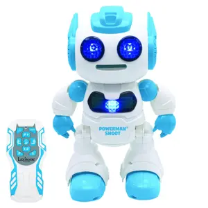 Fjärrstyrd programmerbar robotleksak med dans, musik, demo och inkluderade skumskivor. Lexibook Powerman® Shoot image-0
