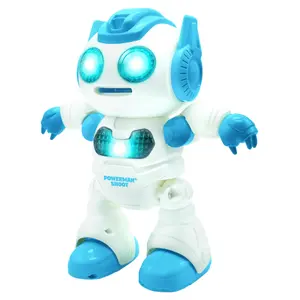 Fjärrstyrd programmerbar robotleksak med dans, musik, demo och inkluderade skumskivor. Lexibook Powerman® Shoot image-2