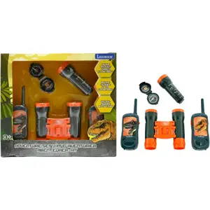 Outdoor adventure kit with walkie-talkies, binoculars, and compass Lexibook Dinosaure image-1