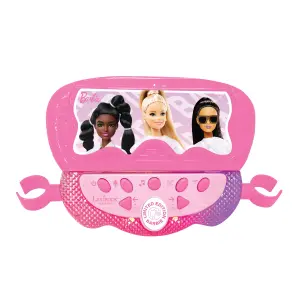 Microphone sur pied ajustable lumineux avec enceinte Lexibook Barbie image-1