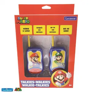 Os walkie-talkies super mario para jogos de exterior têm um alcance até 120 m Lexibook image-3