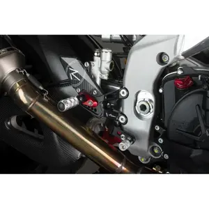 Adjustable Rearset Motorcycle Footpegs Lightech Aprilia Tuono 1100 V4 Factory image-2